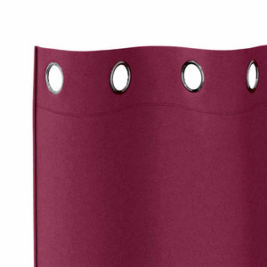 vidaXL Tende con tende 2 pcs Rosso Vino Poliestere