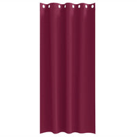 vidaXL Tende con tende 2 pcs Rosso Vino Poliestere