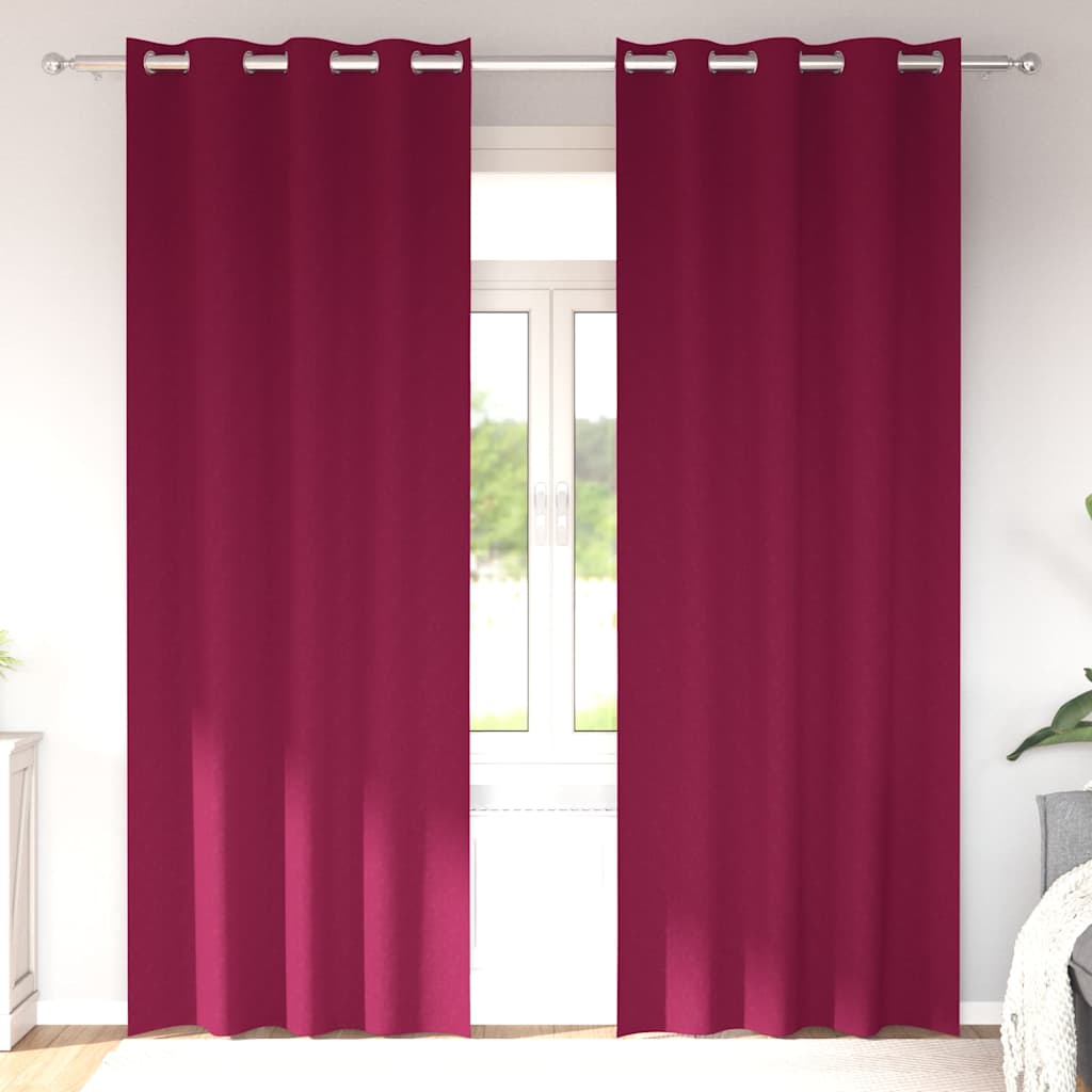 Tende oscuranti con tende Rosso Vino Poliestere 4107356