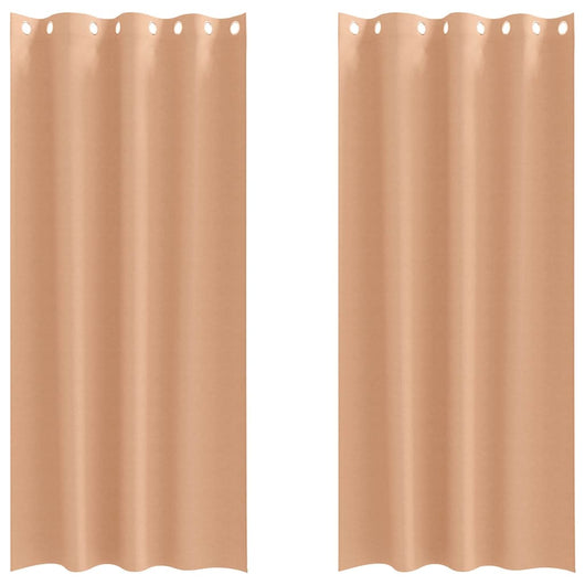 Tende oscuranti con tende Marrone Chiaro Poliestere 4107371