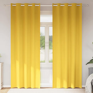 Tende oscuranti con tende Giallo senape Poliestere 4107397