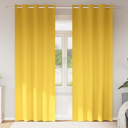 Tende oscuranti con tende Giallo senape Poliestere 4107397