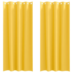 Tende oscuranti con tende Giallo senape Poliestere 4107397