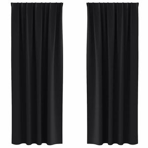 Tende oscuranti con tende Nero Poliestere 4107430