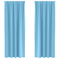 Tende oscuranti con tende Blu Chiaro Poliestere 4107435