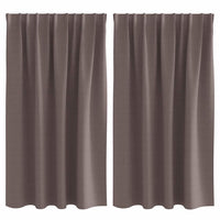 Tende oscuranti con tende Marrone Scuro Poliestere 4107443