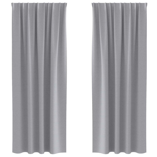 Tende oscuranti con tende Grigio chiaro Poliestere 4107456