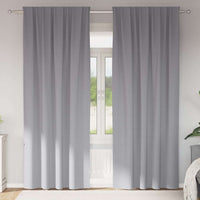 Tende oscuranti con tende Grigio chiaro Poliestere 4107457