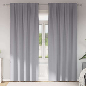 Tende oscuranti con tende Grigio chiaro Poliestere 4107457