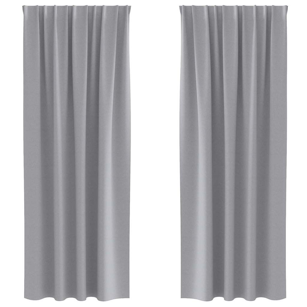 Tende oscuranti con tende Grigio chiaro Poliestere 4107457