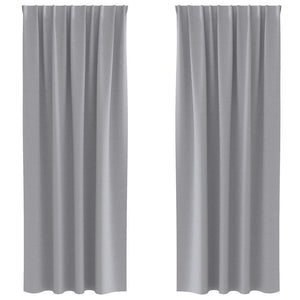 Tende oscuranti con tende Grigio chiaro Poliestere 4107457