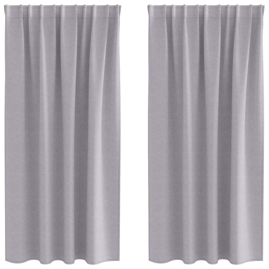 vidaXL Tende con tende 2 pcs Grigio Metallico Poliestere