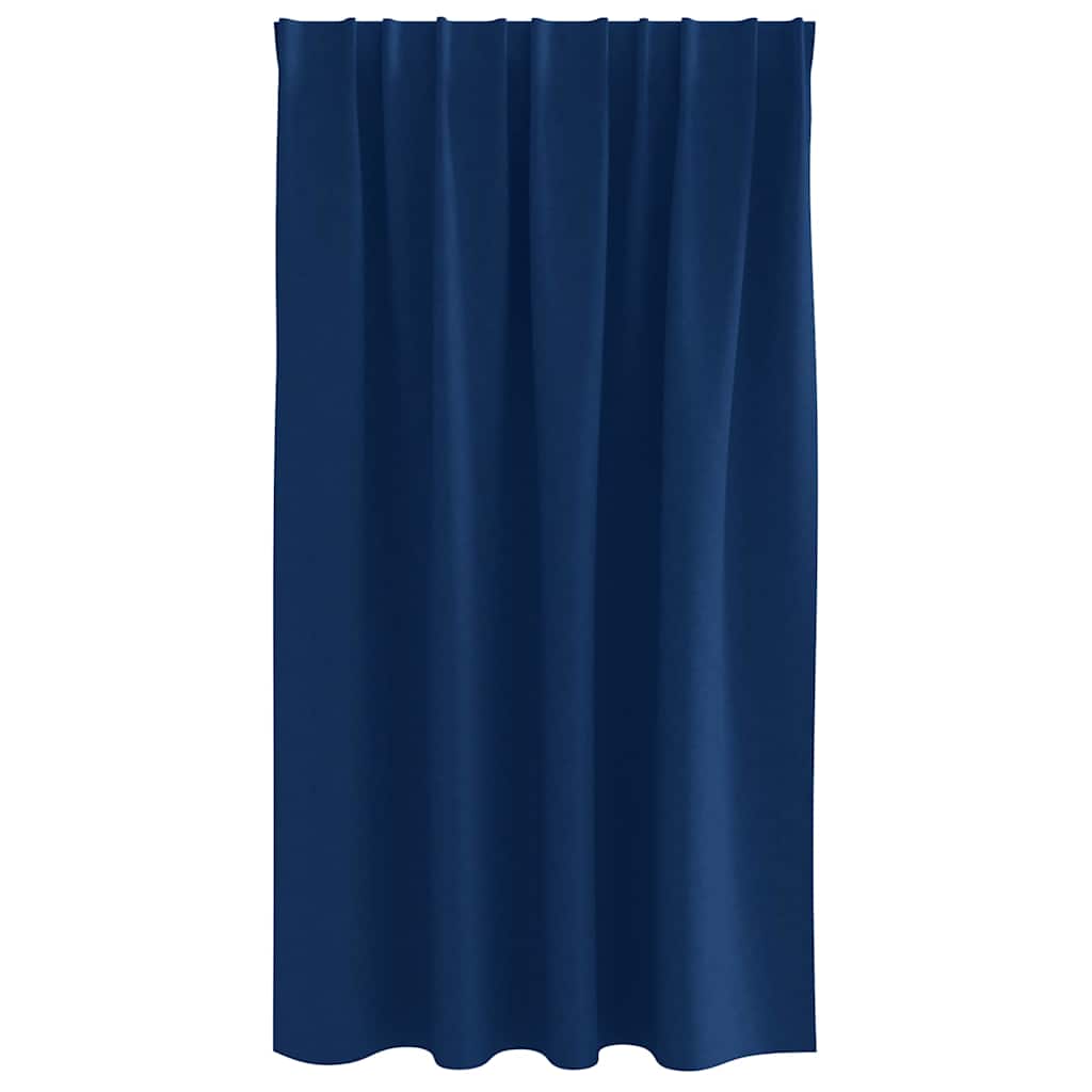 vidaXL Tende con tende 2 pcs Blu scuro Poliestere