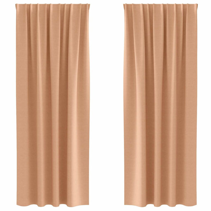 Tende oscuranti con tende Marrone Chiaro Poliestere 4107480