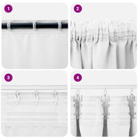 Tende oscuranti con tende Bianco Puro Poliestere 4107495