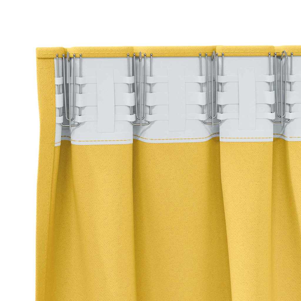 Tende oscuranti con tende Giallo senape Poliestere 4107503