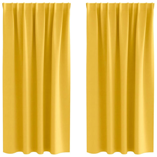 Tende oscuranti con tende Giallo senape Poliestere 4107504