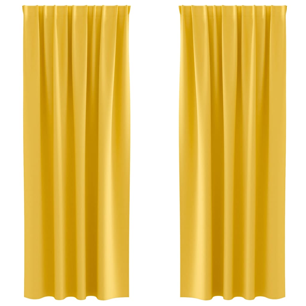 Tende oscuranti con tende Giallo senape Poliestere 4107505