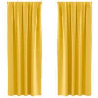 Tende oscuranti con tende Giallo senape Poliestere 4107505