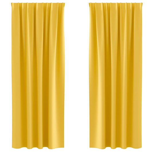 Tende oscuranti con tende Giallo senape Poliestere 4107505