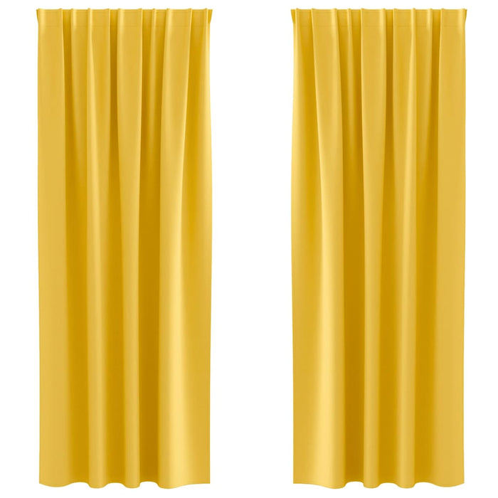 Tende oscuranti con tende Giallo senape Poliestere 4107507