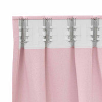 vidaXL Tende con tende 2 pcs Rosa Baby Poliestere