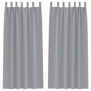 Tende oscuranti con tende Grigio chiaro Poliestere 4107567