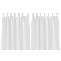 vidaXL Tende con tende 2 pcs Bianco Puro Poliestere