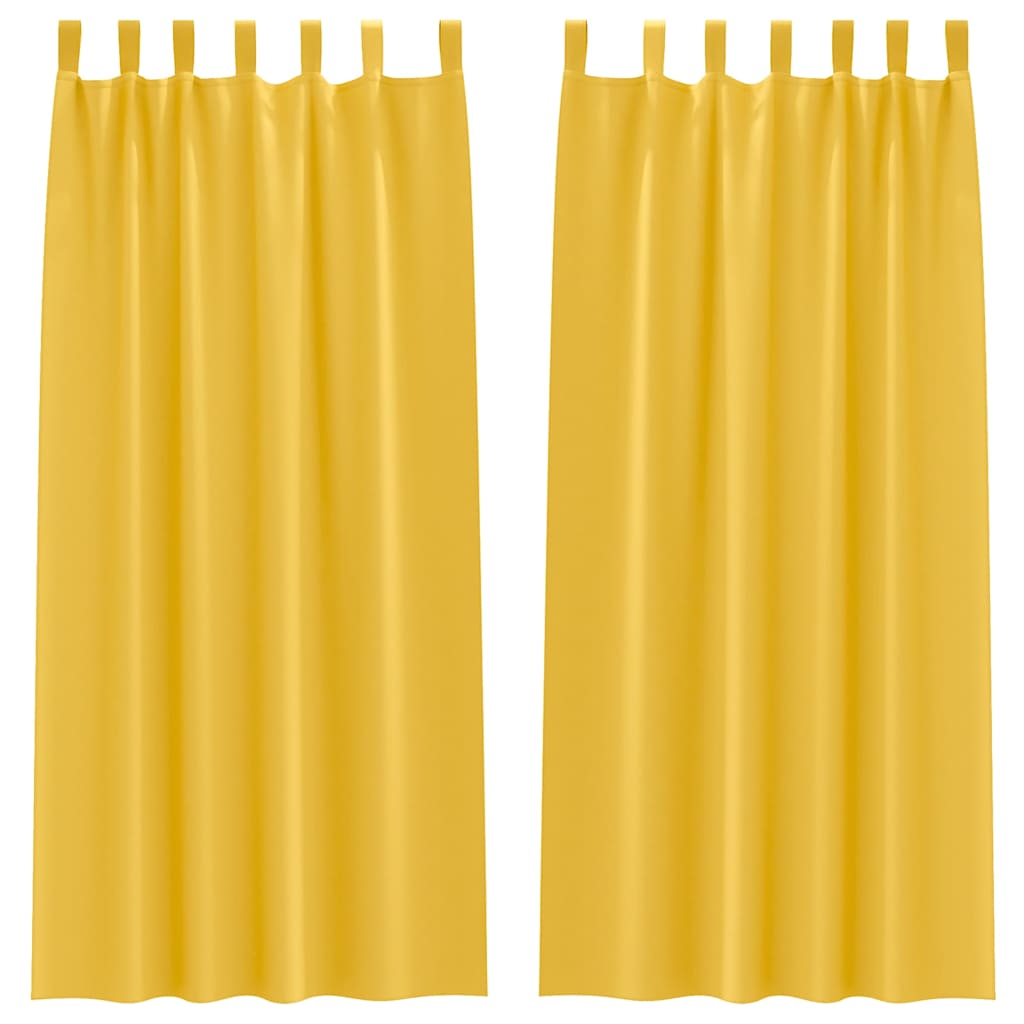 Tende oscuranti con tende Giallo senape Poliestere 4107616
