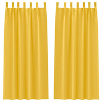 Tende oscuranti con tende Giallo senape Poliestere 4107616