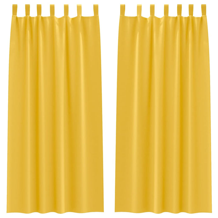 Tende oscuranti con tende Giallo senape Poliestere 4107616