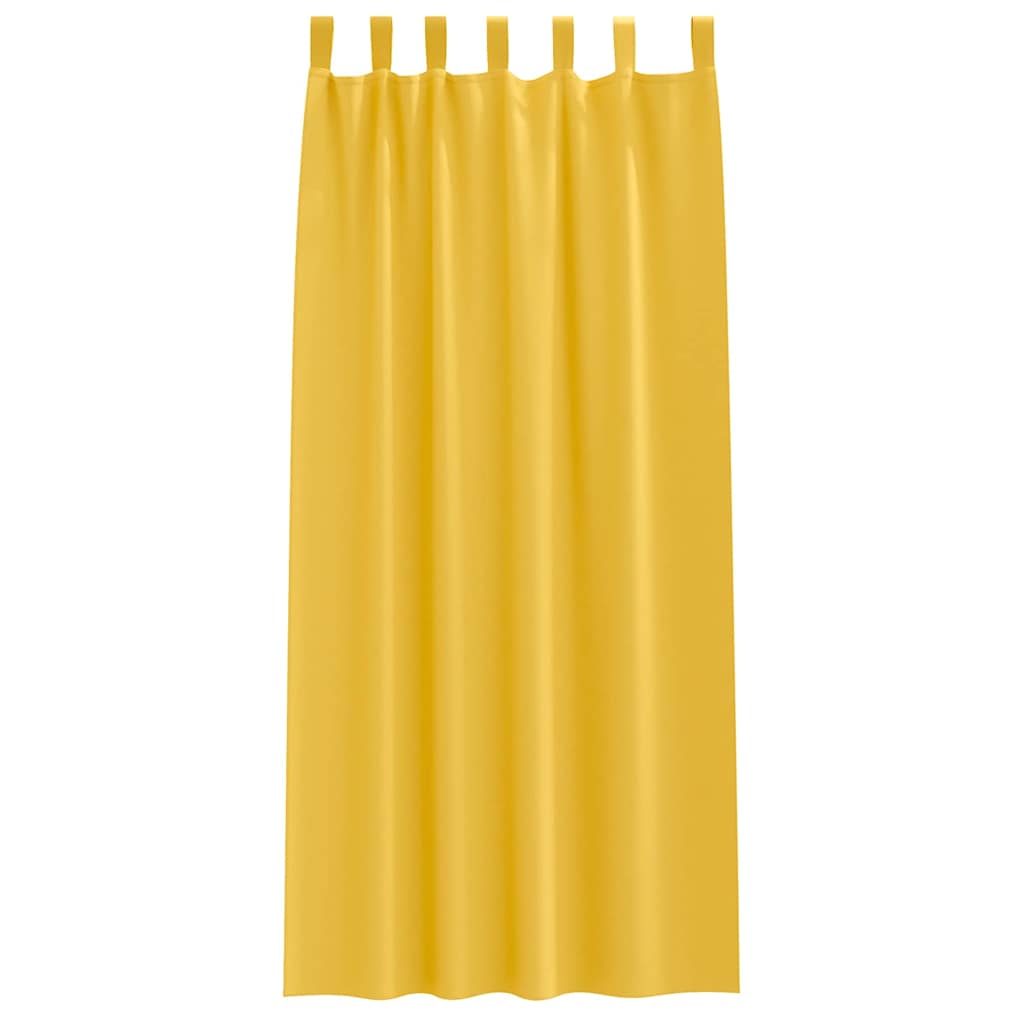 Tende oscuranti con tende Giallo senape Poliestere 4107617