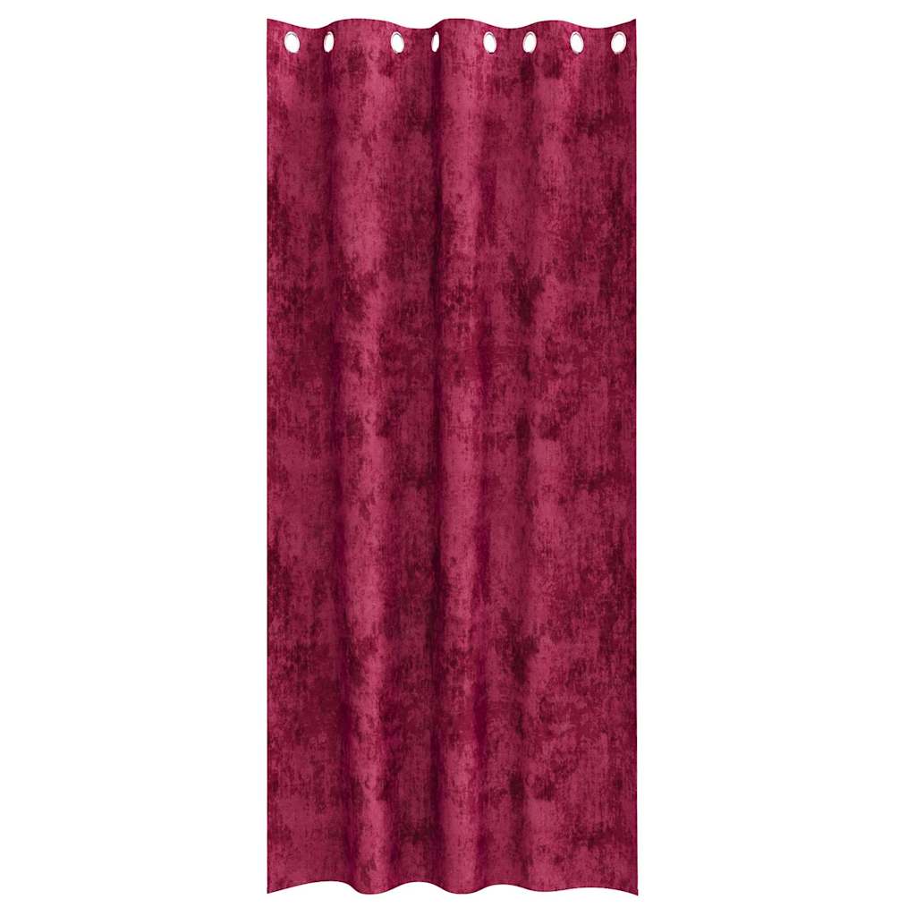 Tenda con tende 2 pcs Rosso Vino 260 x 140 cm Velluto 4107647