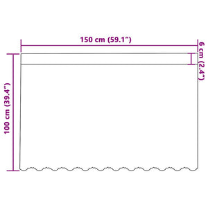 Tende con tende Bianco 500x100cm Poliestere 4107749