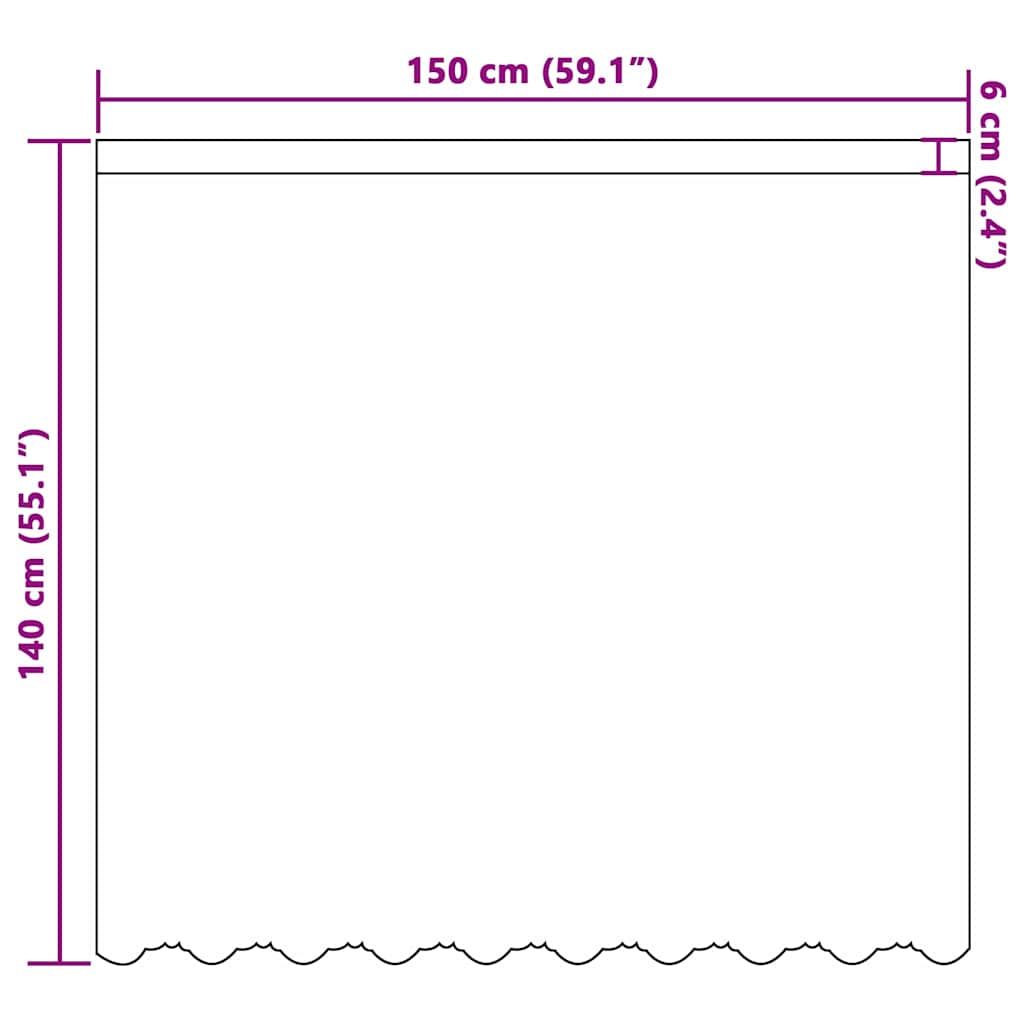 Tende con tende Bianco 500x100cm Poliestere 4107751