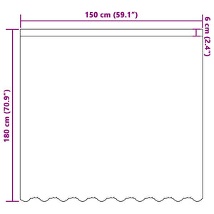Tende con tende Bianco 500x100cm Poliestere 4107753