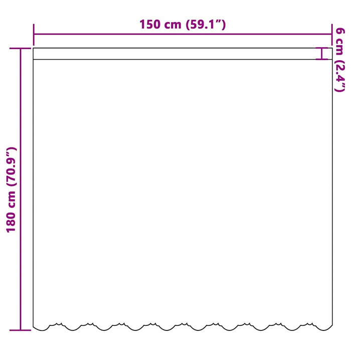 Tende con tende Bianco 500x100cm Poliestere 4107753
