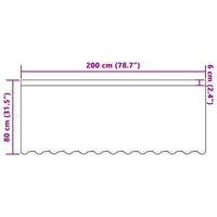 Tende con tende Floreale Bianco 200 x 80 cm Poliestere 4107761