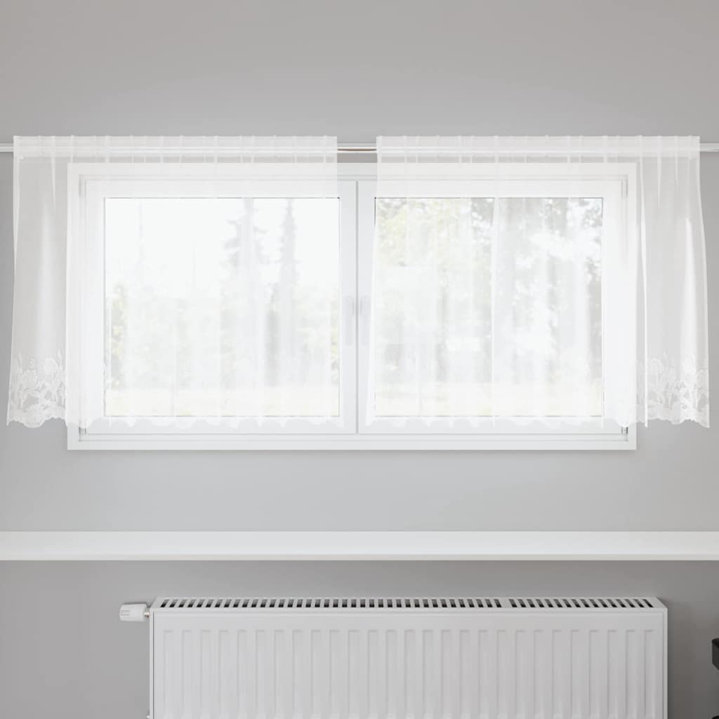 Tende con tende Bianco 500x100cm Poliestere 4107762