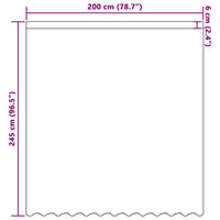 Tende con tende Bianco 500x100cm Poliestere 4107770