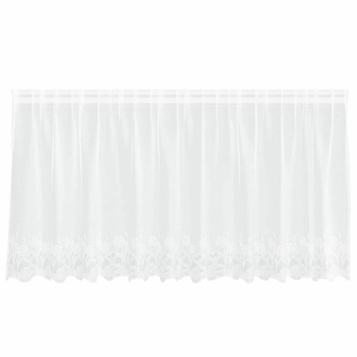 Tende con tende Floreale Bianco 300 x 80 cm Poliestere 4107774