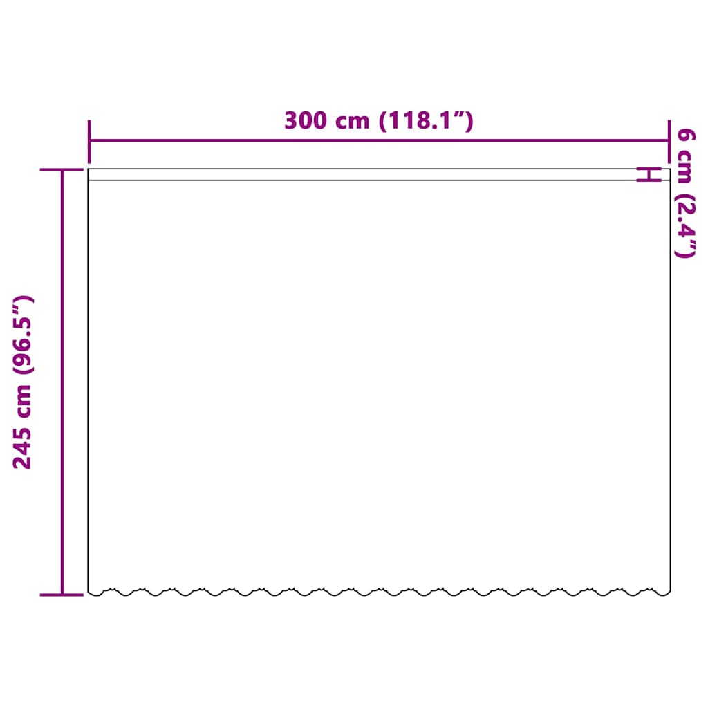 Tende con tende Bianco 500x100cm Poliestere 4107783