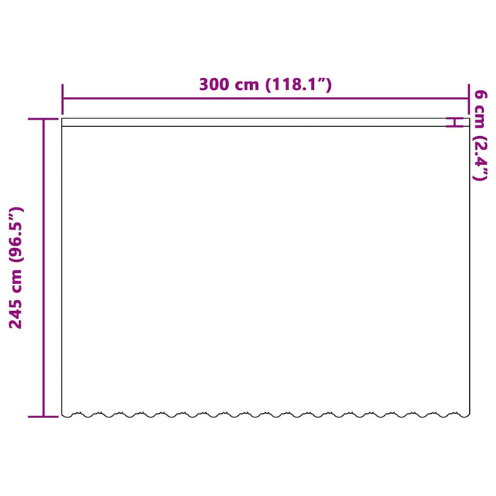 Tende con tende Bianco 500x100cm Poliestere 4107783
