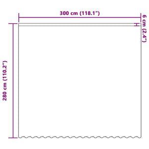 Tende con tende Floreale Bianco 300 x 280 cm Poliestere 4107785