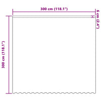 Tende con tende Floreale Bianco 300 x 300 cm Poliestere 4107786