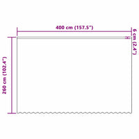 Tende con tende Floreale Bianco 400 x 260 cm Poliestere 4107797