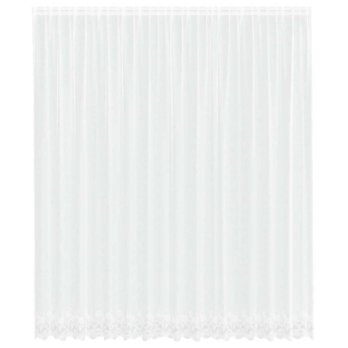 Tende con tende Floreale Bianco 400 × 300 cm Poliestere 4107799