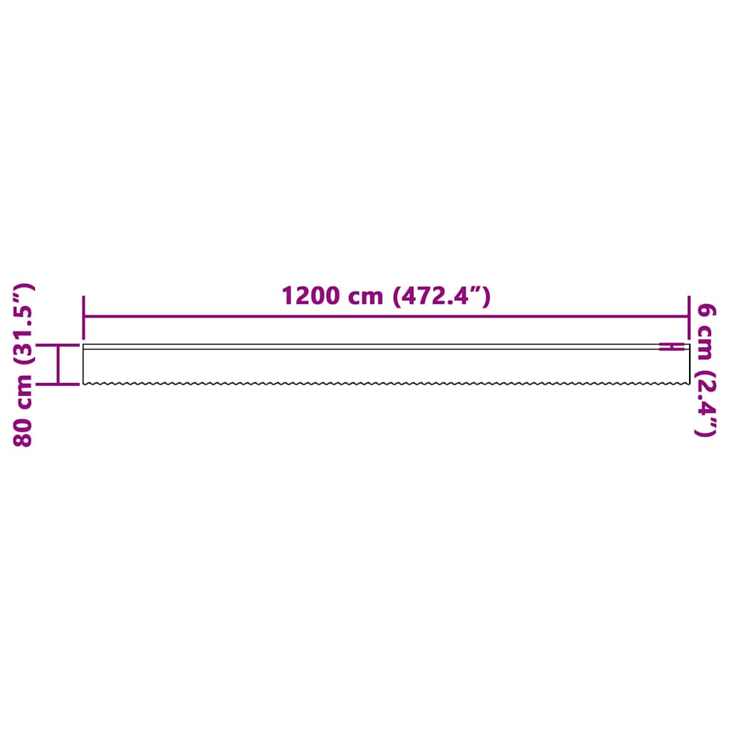 Tende con tende Bianco 500x100cm Poliestere 4107852
