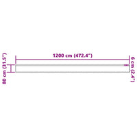 Tende con tende Bianco 500x100cm Poliestere 4107852
