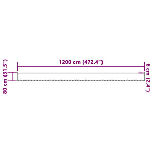 Tende con tende Bianco 500x100cm Poliestere 4107852